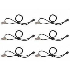 쉐리엘 강력한 바지 밑단 끌림 방지 스트랩 집게, 6개, 블랙