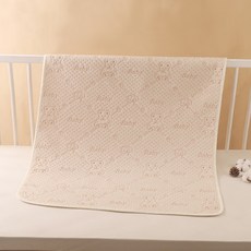 DFMEI 嬰兒彩棉隔尿墊防水可洗寶寶純棉尿布墊大尺寸護理墊月經姨媽墊, 1個, 小熊