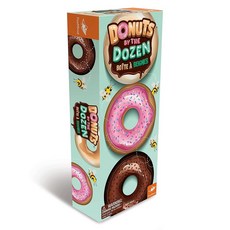 FoxMind: Donuts by The Dozen - 스위트 게임 컬렉션 타일 뒤집기 스피드 메모리 게임 꿀벌 수학 계산 가족 및 만 7세 이상 2-6명의 플레이어 2