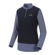 마코 (여성)스트라이프 배색 반집업 티셔츠_MKW4TH02 3080985