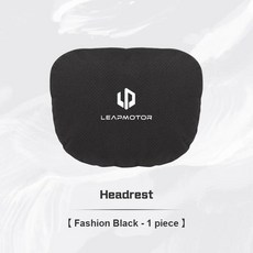 자동차 좌석 머리 받침 목 베개 요추 지원 통기성 스웨이드 코튼 허리 쿠션, 색상: 1. headrest black 1pc