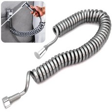 아이베란다 PU 스프링 샤워호스 꼬임방지 화장실 베란다 수도줄, 그레이, 5m