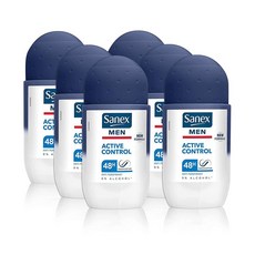Sanex 사넥스 더모 컨트롤 남성 롤온 데오드란트, 6개, 50ml