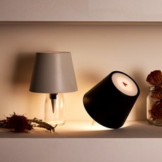 빌리온톤 무선 LED 충전식 미니조명 무드등, 꽂음, 블랙