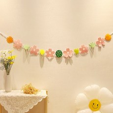 이벤트홀릭 꽃 펠트 가랜드 3종, 1개, 1.벚꽃 가랜드