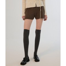 [썸웨어버터] Double cable knit pants - Brown