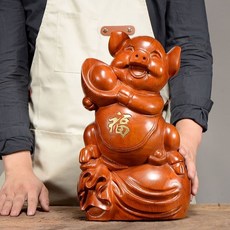 花梨木 元寶豬 擺件, 如圖所示, 1個