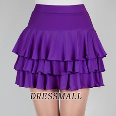 나나 캉캉 스커트 밸리 라틴 라인 챠밍 방송 댄스복, M, 진퍼플