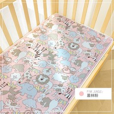 【透氣涼感棉】嬰兒床墊 幼兒園午睡墊 水洗快乾 贈收納袋, 叢林粉, 1個