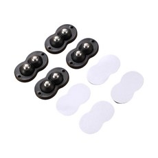 4pcs 헤비 듀티 롤러 접착 캐스터 휠 적용 시 쉽게 붙여넣기, 4개, 검은, 흑색의