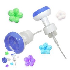 [엠유종합상사] 미술활동 미술교육 미술준비물 꽃모양 버블 펌프 헤드 1개입 뭉게구름 거품물감 별도구매