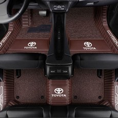 豐田 Toyota VIOS Corolla Cross RAV4 AITIS 專車專用全包圍汽車腳墊, 【包門檻】雙層咖色+咖色雪妮絲,RAV4【備註年款】