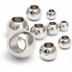 2개 11mm 12 12.7 14mm 304 스테인리스 스틸 볼 금속 볼 대구경 3 4 5 6mm 구슬 DIY 팔찌 귀걸이 보석 제작 액세서리용(12mm x 4mm), 11mm x 3mm