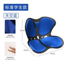 護腰坐墊 坐姿矯正椅墊 美臀花瓣座墊, 水藍色,兒童款