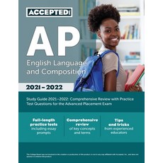 (영문도서) AP English Language and Composition Study Guide 2021-2022: Comprehensive Review with Practice... Paperback, Accepted, Inc., 9781635309782