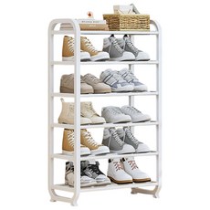 레디박스 현관 튼튼 간편조립 신발장 신발정리대 미니 선반 수납함 45cm, 6단, 화이트