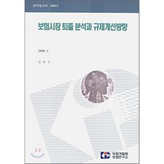 보험시장 퇴출 분석과 규제개선방향, 보험개발원, 김헌수 저
