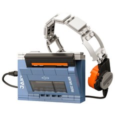 JAKi 復古卡帶隨身聽音樂播放器模型拼裝積木, JK8212, 1個