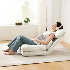 스피세프 편한 좌식 소파베드 접이식 1인용쇼파, 아이보리