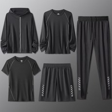 클라우드벨 남성 드라이핏 소재 달리기 헬스 라이딩 트레이닝 기능성 운동복 5종세트