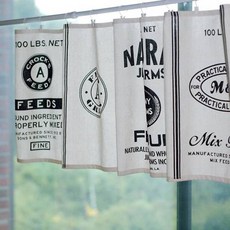 일러스트 바란스커튼 미니 주방가리개 (링집게 포함) 국내산