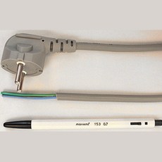 uga123 접지 전원선 회색_3Cx0.75SQ 전원플러그 전원케이블 연결코드선, 1개, 2m