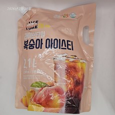 라이브타임 복숭아 아이스티, 2.1L, 6개