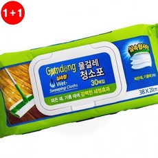 스카치 브라이트 점착식 물걸레 청소포 베이킹소다 물티슈 특대형, 1개