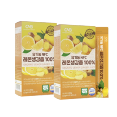 유기농 레몬 생강즙 100% NFC 스틱형 식약처 해썹, 28개, 20g