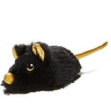 電動逗貓玩具 智能發聲毛絨老鼠 貓咪自嗨解悶玩具, 電動逗貓玩具-老鼠（黑色）,紙盒, 1個