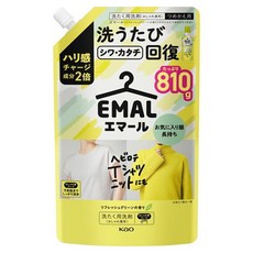 Kao 花王 EMAL 清新羊毛洗衣精 綠色香氛 補充包, 1個, 810g
