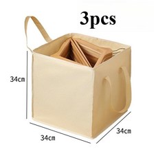 패브릭 옷걸이 보관 가방 옷장 랙 손잡이가 있어 공간 절약 세탁실 건조대용, 1개, 1개입