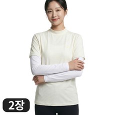 BFL 여성 냉감 반목 쿨티 프리미엄 팔토시 쿨티셔츠 골프웨어 아웃도어 등산 작업복 2장세트