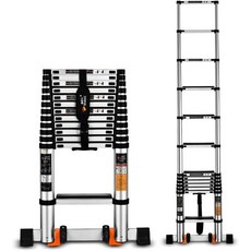 알루미늄 연장 사다리 일측 접이식 직선 가정용 계단 휴대용 팅 엔지니어링 최대 하중 150kg330파운드사이즈 270만88피트, 2.7M (8.8FT)