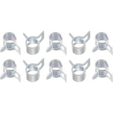 uxcell 20pcs 5mm 스프링 밴드형 액션 연료실리콘 진공 호스 파이프 클램프 저압 에어 클립 아연 도금