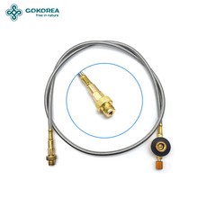 캠핑용 LPG감압기 LPG 가스압력조정기 레귤레이터 화영상사 HYRM-10 3K 3키로 가스통 호환, 1개, 6. 고급 연장호스(1m)