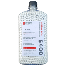 브릴리언트 0.2g 초정밀 고밀도 프리미엄 비비탄 보틀 5400발, 1개, 브릴리언트 비비탄 0.2g 보틀 5400발