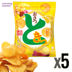 일본 UHA미카쿠토 오사츠 시오버터맛 고구마스낵, 5개, 65g