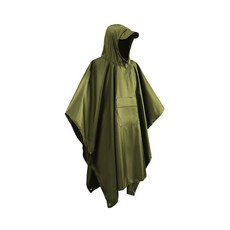 비에스업 등산용 휴대용 얇은 비옷 우의, 1개, 카키