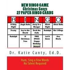 New Bingo Game Christmas Songs 27 Paper Cards: Sing Hum--No Talent Required To Play Paperback, Createspace Independent Pub..., English, 9781729575055