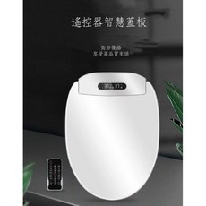 遙控智能馬桶蓋 恆溫座圈 多重清洗模式 暖風烘乾 自動除臭 台灣熱銷現貨一年保固, 1個, 短款（48公分）