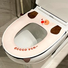 絨毛鼻涕狗(白)馬桶坐墊, 1個, 黑眼圈狗(咖)