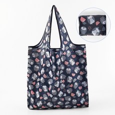 IAWI 휴대용 에코 장바구니 접이식 에코백 빅사이즈 디자인 2타입, 디자인형, 부엉이, 1개