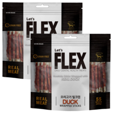 렛츠플렉스 강아지 밀크껌, 오리고기맛, 400g, 2개