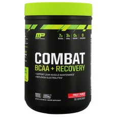 MUSCLEPHARM Combat BCAA+恢復 水果潘趣酒, 1個, 483g, 1瓶