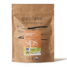 Grace Farms REVIVE Wellness 유기농 티 블렌드 (스트링 및 태그가 있는 봉투 피라미드 향 주머니 100개) | Yerba Mate 녹차 및 강장제 | 천, 다질링 선라이즈, 125g