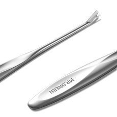 큐티클 푸셔 케어 밀대 손톱 MR.GREEN 각질 제거제 스테인리스 스틸 매니큐어 도구 전문 트리머 네일 폴리시 필러 스크레이퍼 Mr2190, Mr-2190, 1개