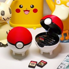 닌텐도스위치 칩 카트리지 보관함 케이스 포켓몬 몬스터볼, 1개, 레드, 포켓몬볼