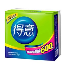 得意 超值省錢加量抽取式衛生紙 100+50抽x12包入, 1個, 150張