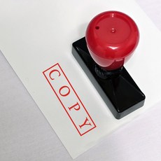 더봄리빙 만년 업무용 스탬프 원본대조필 이면지 활용 copy 도장, 1개, copy+레드